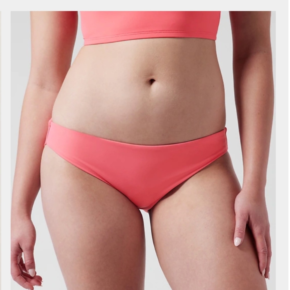 Athleta Clean Medium Bikini Bottom XL Coral